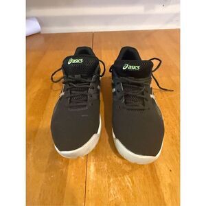 Asics Gel Game 8 Black Green Athletic Trainer Sneakers Shoes Mens SZ 10.5
